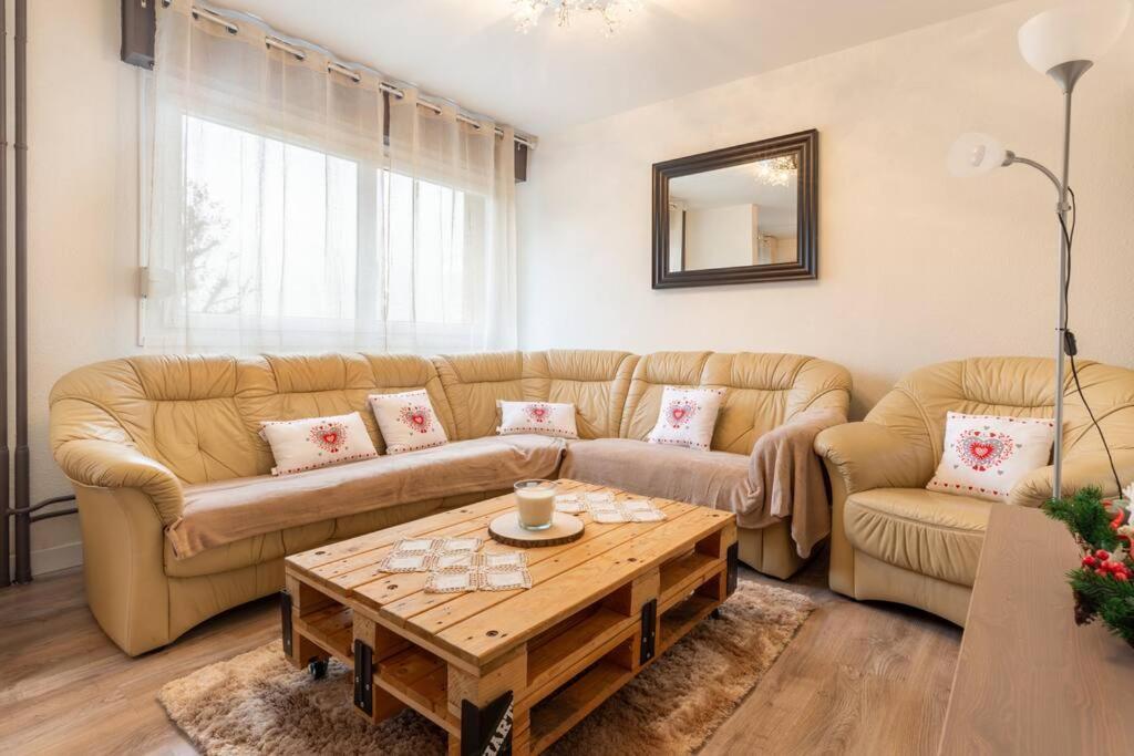 Superbe Appartement Spacieux Avec Parking Gratuit Illzach Kültér fotó